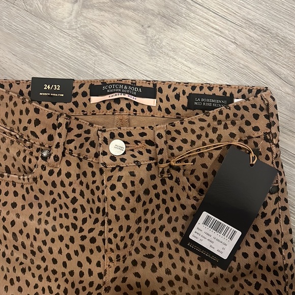 🆕 Scotch & Soda Animal Print Jeans - Picture 2 of 5